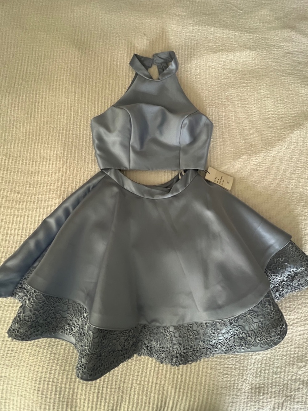 Alyce Paris Light French Blue Satin Circle Skirt Two-Piece Size 4 NWT - Picture 3 of 8